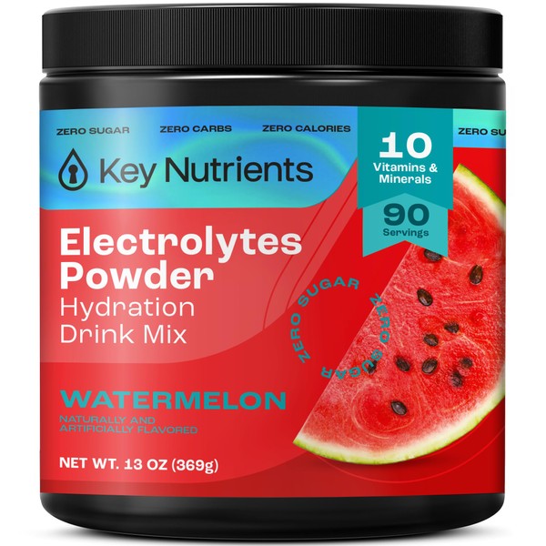 KEY NUTRIENTS Multivitamin Electrolytes Powder No Sugar - Refreshing Watermelon