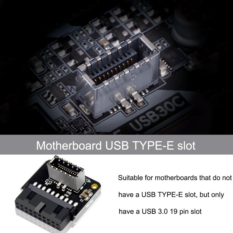 DKARDU Mainboard USB 3.0 Front 19Pin to 3.1 Type-C Front