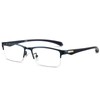 ANRRI Blue Light Glasses for Men Semi Rimless Rectangle Metal