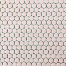 district II Light Pink Penny Round Mosaic Tile For Wall & Floor