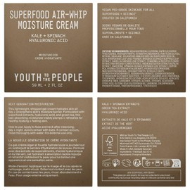 YTTP Air-Whip Moisture Face Cream - Gel Moisturizer & Face Primer - Lightweight Green Tea + Hydrating Hyaluronic Acid Dry Skin Moisturizer - Plumping, Sensitive Vegan Skincare (100ml)
