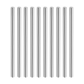 Rebower 304 Edelstahl Vollmaterial Rundstab, [für Durchschläge, verschiedene Wellen, DIY Handwerk, Modellflugzeug, Modellschiff, Modellautos] - 5mmx100mm / Silberton / 20 Stück