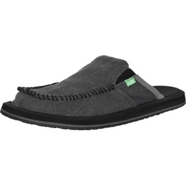 Sanuk mens You Got My Back Iii Slipper, Dark Charcoal, 8 US