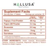Hallusa Papaya Enzyme Enzimas Digestivas 60 Tabletas
