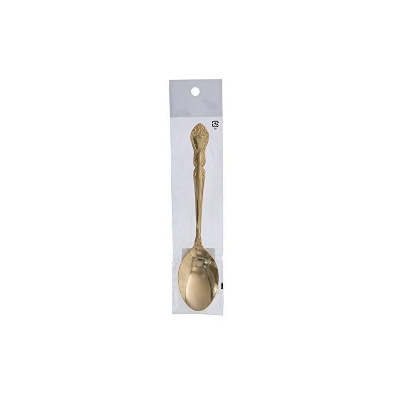 Japanese Takagi 18-0 Stainless Steel Dessert Spoon, Gold Plated