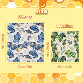 6 Pack Reusable Beeswax Food Packaging Organic Beeswax Wraps Environmentally Friendly Wax Wrap Sandwich Washable Wax Wraps Sustainable Biodegradable Food Storage