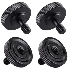 Camera Screw Adapter Coupler Screws Aluminum Alloy Fixing Screws 1/4" Connection Adapter Camera Stand Tripod Arm Plate Head Shooting Accessories Auxiliary Tool (1/4 Male to 1/4 Female, Black, 4 Pieces)