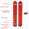 Seafard 4ft Red Scuba Diving Open Bottom Surface Marker Buoy