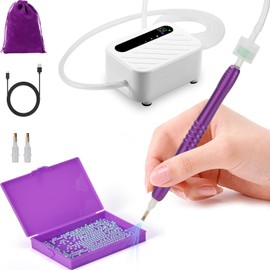 sawjow Electric Diamond Painting Pen with Adjustable Suction, Vacuum Diamond Art Pen for Adults & Kids, E Painter for Diamond Painting Accessories Tool No Wax Needed