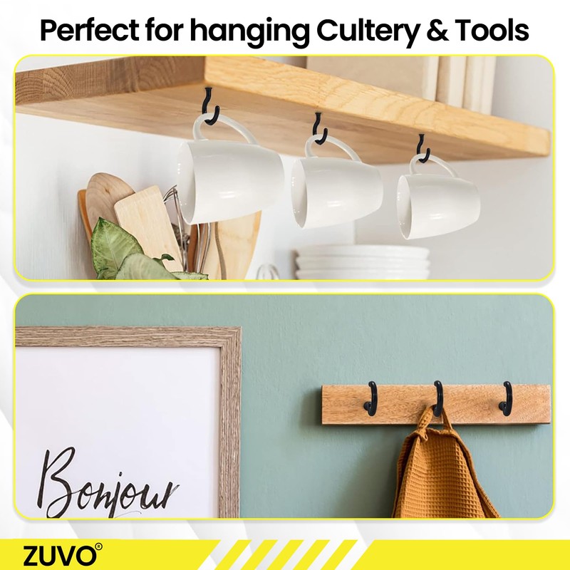 Zuvo 16PCS Metal Ceiling Hooks 2.9 Inch - Cup Hooks