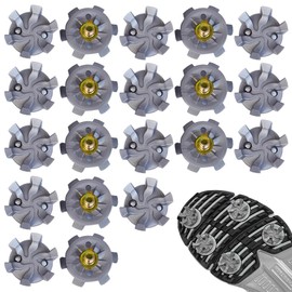 20 PCS Golf Shoe Spikes Replacement Golf Shoe Studs Universal Golf Shoe Cleats Gray Cricket Shoe Cleats with Metal Threading for Golf Shoe