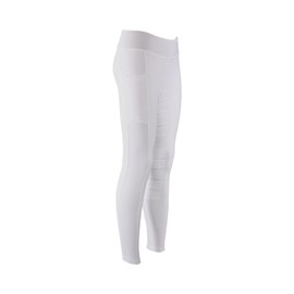 AK Wintex Pull on High Waisted Winter Horse Riding Tights/Leggings/Breeches with Full seat Silicon Grip AKRS-6054-01 (US, Alpha, 4X-Large, Regular, Regular, White)