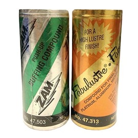 Fabulustre & Zam Buffing Polishing Jewelry Cleaning Compound 4oz Tubes Kit 2 Pcs Model: