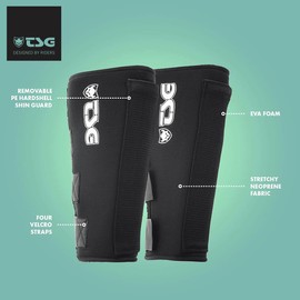 TSG - Shinguard BMX for Bicycle (Black, L/XL)