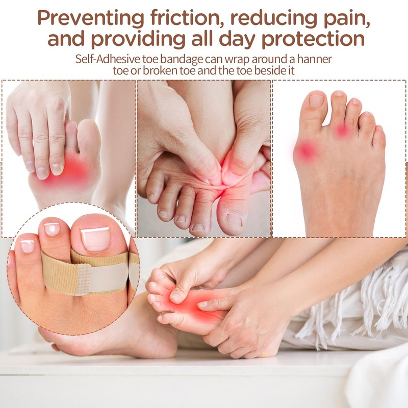 Dirvcp Adjustable Fabric Toe Wraps - Comfortable Toe Corrector Protectors