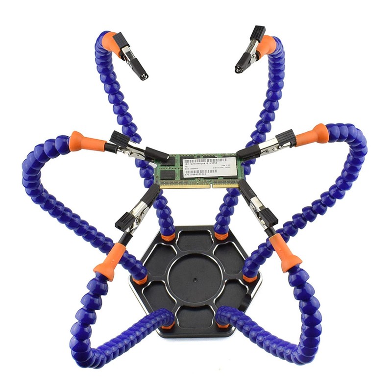 Soldering Third Hand, 6 Flexible Arms Soldering Aid Tool Tool,