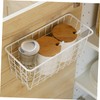OHPHCALL Creative Wall Mounted Storage Basket White Iron Hanging Organizer