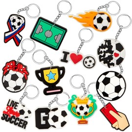 36 Pack Soccer Keychains - Fun Party Favors & Gifts