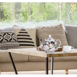 European Style Ceramic Teapot Coffee Pot Water Pot Porcelain Vintage Gift Tea Pot - Moonlight Rose