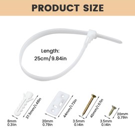 Furniture Straps, 14pcs Baby Proofing Anti-Tip Furniture Anchor Straps Set, Furniture Wall Fixing Straps, Falling Furniture Prevention Device for Child Safety Pet Protecting(White)