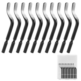 flintronic Universal deburring tool, pack of 10 replacement blades, without metal handle, metal handle blades, 360° rotating blade, cutting tool for 3D printers, plastic, aluminium