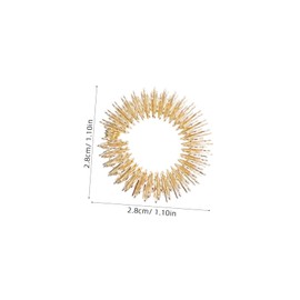 FRCOLOR 6Pcs Acupressure Finger Massage Rings for Stress Relief Sensory with Durable Spring Design Multi Color for Adults Focus and Reduce Anxiety