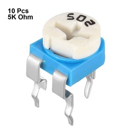 sourcing map 10 Pcs 5K Ohm Variable Resistors Top Adjustable Horizontal Cermet Potentiometer
