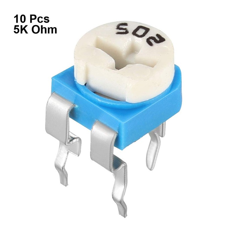 sourcing map 10 Pcs 5K Ohm Variable Resistors Top Adjustable