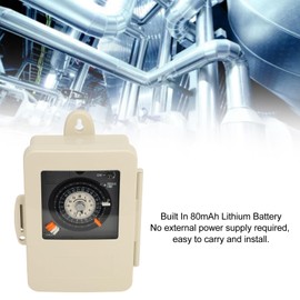 Asixxsix Mechanical Timer Switch, 24 Hour 96 Switch Segments Heavy Duty, 15 Minutes Intervals Mechanical Outlet Timer, Ideal for Lights, Pumps, Fans, and HVAC Systems