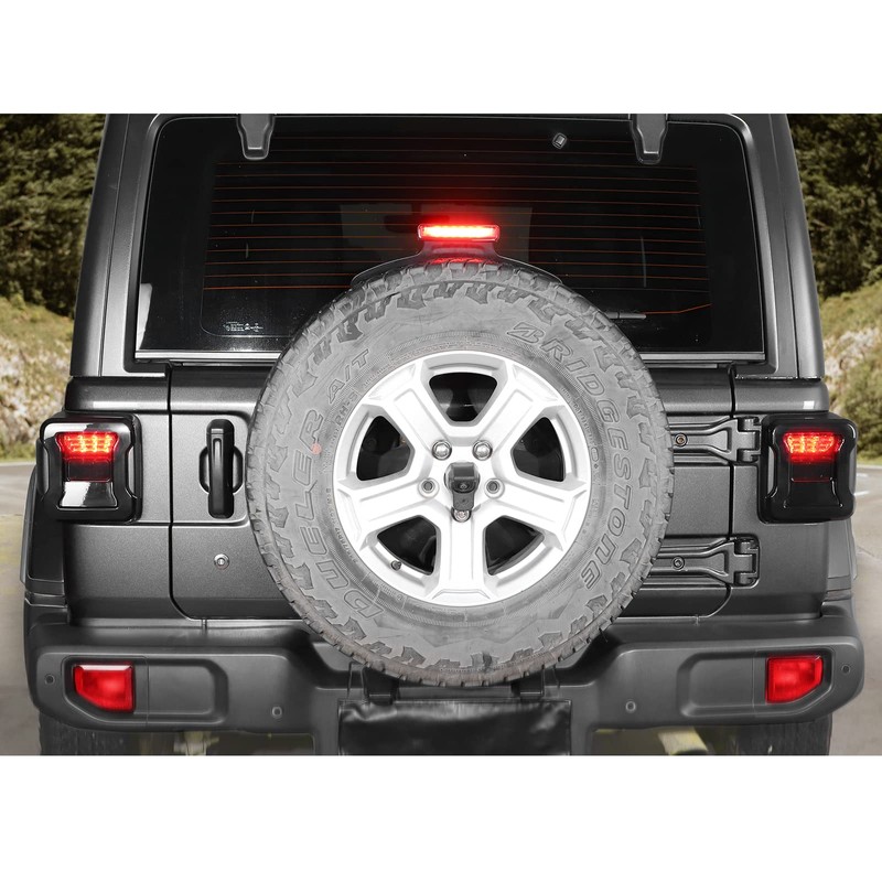 JeCar Smoked LED Tail Light Covers Rear Light Guards Exterior