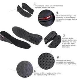 Height Increase Insoles Air Taller Cushion Shoes Insoles Heel Insert for Men and Women 2-Layer 5 cm