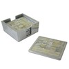 Baskerville & Sanders mother of pearl square Coasters - 9x9cm.