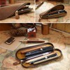 Leather Pencil Case Unique Design S Shape Zipper Pencil Case