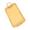Rectangular Tea Cup Tray Gold Fruit Food Storage Tray with