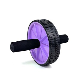 OcioDual Abdominal Roller Abdominal Trainer Roller Sports Equipment Home Abdominal Wheel Core Abdominal Roller with Handle AB Wheel Purple