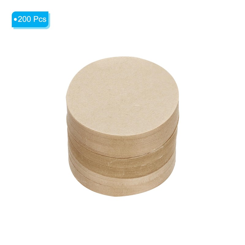 PATIKIL Moka Pot Paper Filters Disposable Round Brown Paper 2.52
