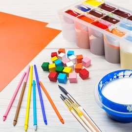 Set of 20 Coloured Wooden Cubes 15x15x15mm - Natural Pine Blocks for DIY, Art and Crafts, Educational Puzzles, Decorations, Play and Creative Creations - Perfect for DIY Projects