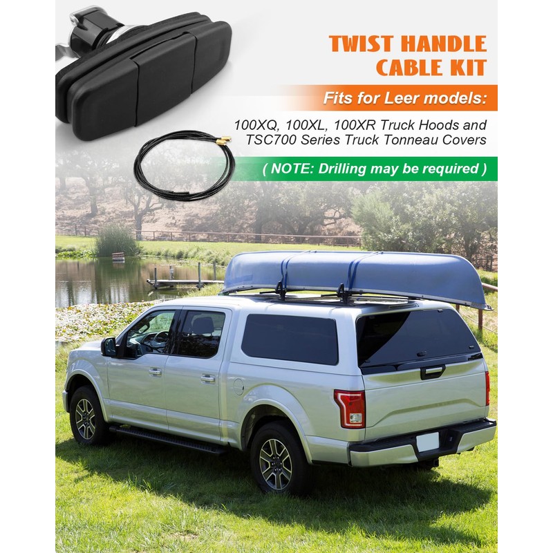 Twist Handle Kit 113436 Topper Tonneau T-Handle Fit for Leer