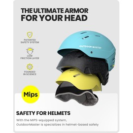OutdoorMaster MIPS Ski Helmet - Kelvin II MIPS Snow Sport Helmet Snowboard Helmet for Men Women & Youth