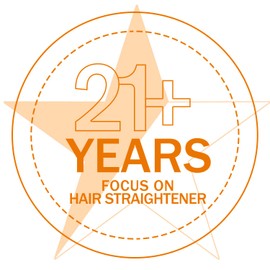 K&K Thermal Brush, 1.5 Inch Heated Round Brush, Professional Heated Curling Ceramic Tourmaline Ionic Curling Iron, Hot Styling Volumizing Brush, Dual Voltage, Orange