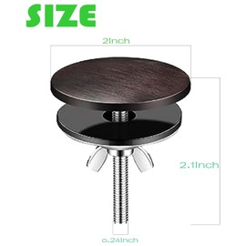 2 Pack Kitchen Sink Hole Cover, 2 Inch Stainless Steel Faucet Hole Cover, Kitchen Sink Tap Hole Plate Stopper Cover Blanking Metal Plug (Bronze)