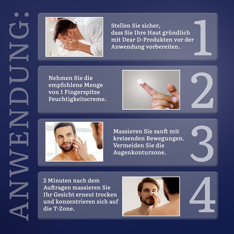 Dear D Moisturising Cream for Men, Anti-Acne and Relaxing, Face