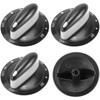 AMI PARTS 4 Pack 74011287 Gas Range Burner Knob Black