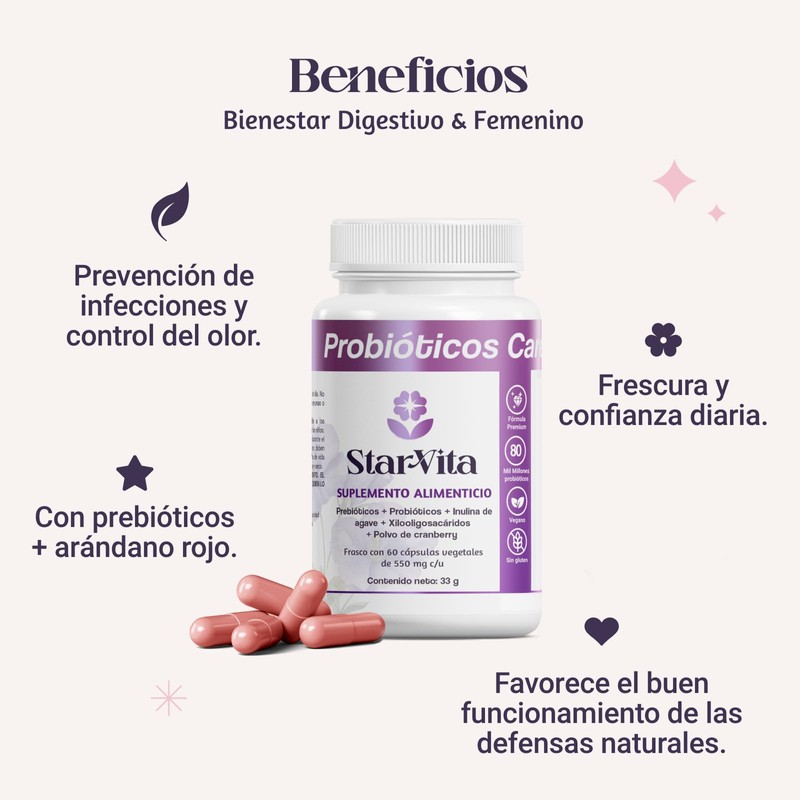 Probióticos Care+ StarVita Lab | 80 Mil Millones UFC |
