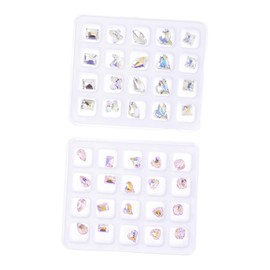Baluue 40pcs Special Set Rhinestones Flatback Nail Charms Plastic DIY Manicure Decorations for Nail Art
