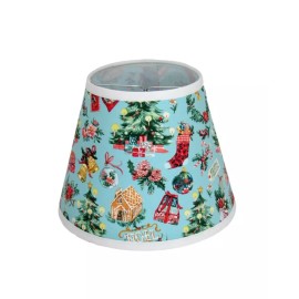 Albert Estate LTD., 8" Christmas Morning Print Clip-on Lamp Shade