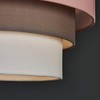 MiniSun | Round Modern 3 Tier Pink and Grey Fabric