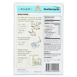 Golden Coins Tradtional Oriental Chinese Instant Sweet Dessert Mix Made in USA - Almond Flavor Agar Mix