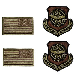 US Air Force Air Mobility Command OCP Spice Brown Patch and Flag Bundle USAF