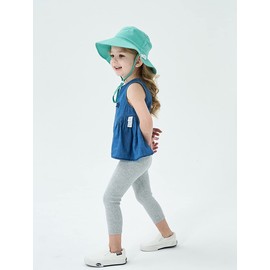 Malaxlx Unisex Baby Sun Hat Toddler Kids Fishing Hat Summer Hat Wide Brim Beach Hat for Girls Boys, Green